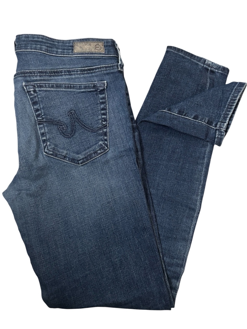 AG Adriano Goldschmied Jeans 30 R Medium Wash Legging Ankle Super Skinny Mid